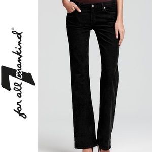 7 for all mankind black velvet jeans